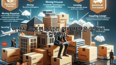 아산시 음봉면 동암리 이사, 시간은 얼마나 걸릴까요?